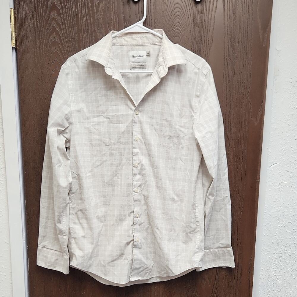 🚨2/$25 or 5/$50🚨Goodfellow & Co Men's Beige Plaid Shirt